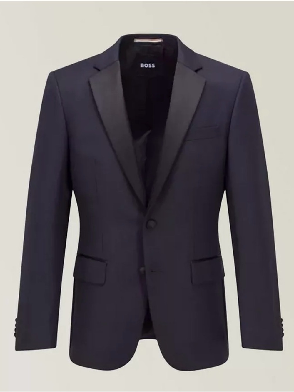 BOSS Men's Dark Navy Satin-Lapel Tuxedo Jacket